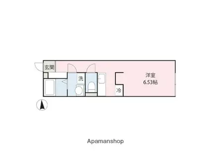 パーチェ井野駅南(ワンルーム/2階)の間取り写真