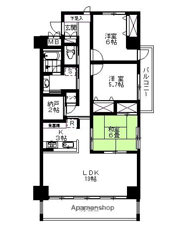 ADVANCENAGAIⅢ(3SLDK/3階)の間取り写真