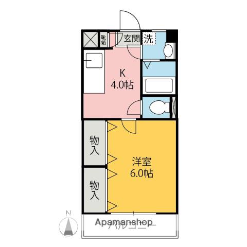 マンションユザワ(1K/1階)の間取り写真