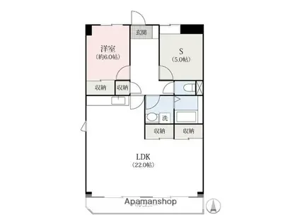 ジョアンナマンション(1SLDK/5階)の間取り写真