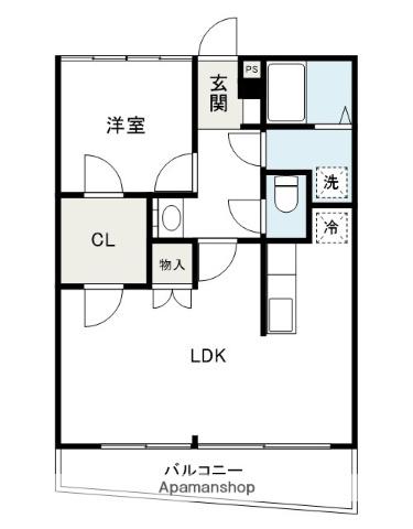 グランシエル(1LDK/2階)の間取り写真