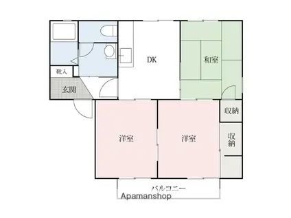 ニフティーパレスA・B・C(3DK/2階)の間取り写真