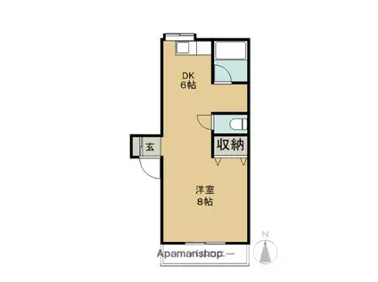 グリーンエイトキヨ(1DK/2階)の間取り写真