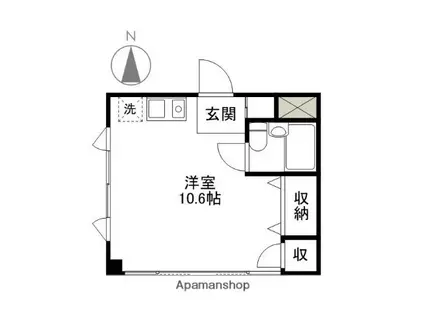 東亜ビル(ワンルーム/4階)の間取り写真