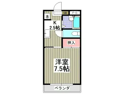 MESON FRITS(1K/1階)の間取り写真