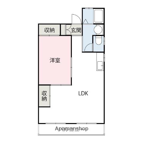 ダイヤフレア西片貝(1LDK/2階)の間取り写真