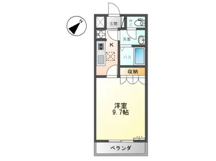 サニーヒル都(1K/1階)の間取り写真