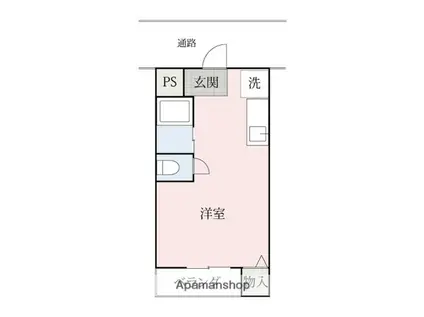 ウエストンハイツ(ワンルーム/1階)の間取り写真