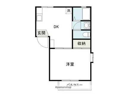 メゾン・フレグランス(1DK/2階)の間取り写真