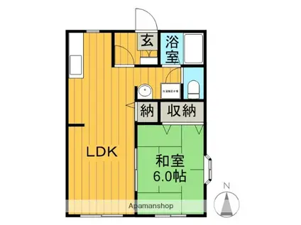 サンステラ(1LDK/1階)の間取り写真