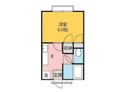 コモドカーサ上泉(1K/2階)の間取り写真