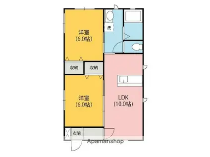 高崎線 本庄駅 バス乗車時間:15分 宿前バス停で下車 徒歩3分 1階建 築19年(2LDK)の間取り写真