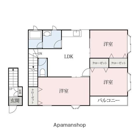 アネックス21ミヤコD(3LDK/1階)の間取り写真