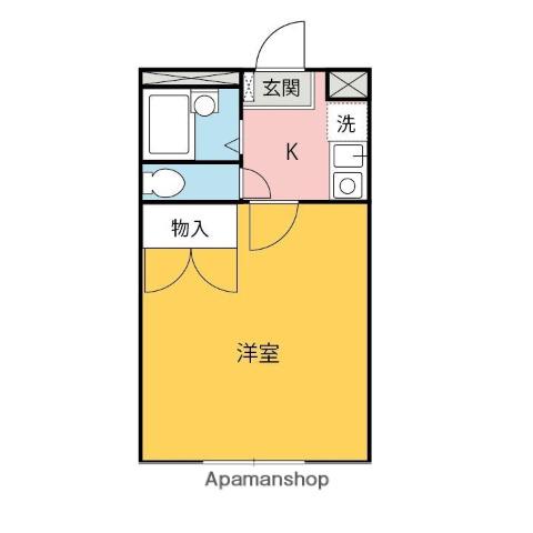 フィオーレ(1K/1階)の間取り写真