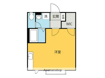 プランドール(ワンルーム/2階)の間取り写真