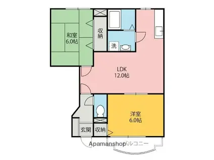 コモド・カーサAB(2LDK/1階)の間取り写真