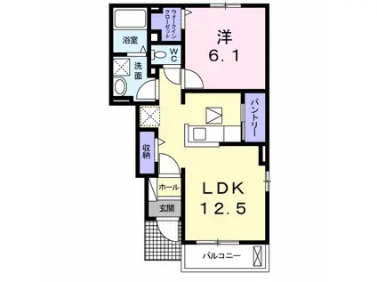 サンセレーノ・光(1LDK/1階)の間取り写真