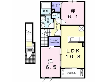 サンセレーノ・光(2LDK/2階)の間取り写真