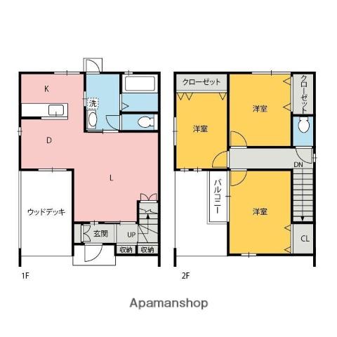 両毛線 駒形駅 徒歩29分 2階建 築9年(3LDK)の間取り写真