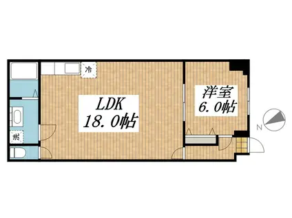 ジョリメゾン(1LDK/1階)の間取り写真