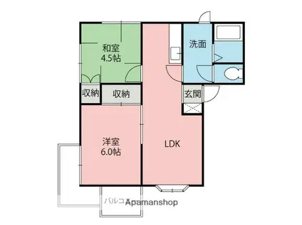 コーポラスアドレムA(2LDK/2階)の間取り写真