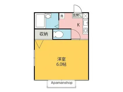 コンフォート上里 12番館(1K/2階)の間取り写真