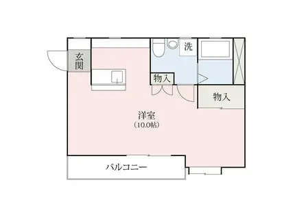 ユーズハウスーⅡ(1K/2階)の間取り写真