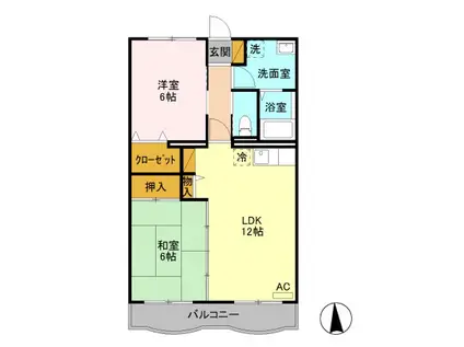 エディフィスKT(2LDK/2階)の間取り写真