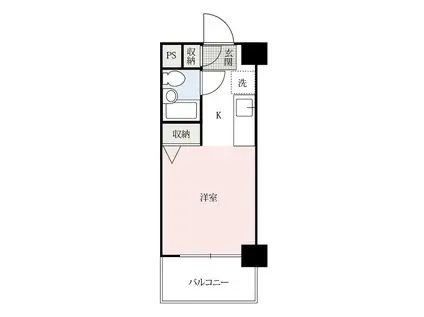 ダイアパレス高崎中央(1K/7階)の間取り写真