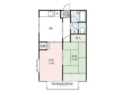 メゾン・エントピア(2DK/2階)の間取り写真