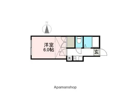 ボア・ターデ(1K/1階)の間取り写真