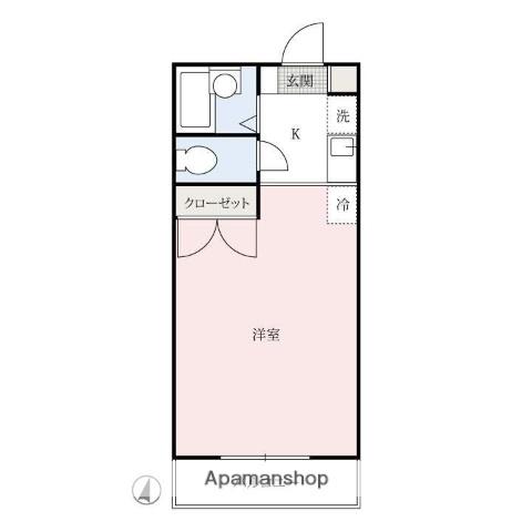 ペーシュA(1K/2階)の間取り写真