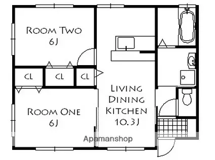 上信電鉄上信線 西吉井駅 徒歩6分 1階建 築15年(2LDK)の間取り写真