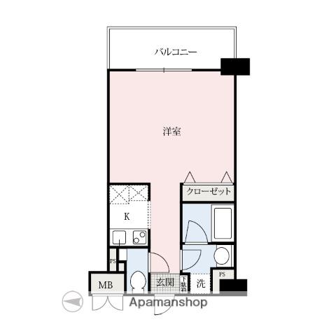 アーバンポイント高崎(1K/9階)の間取り写真