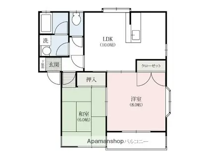 ベルコート(2LDK/2階)の間取り写真