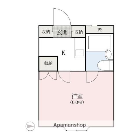 アリス高崎第一(1K/2階)の間取り写真