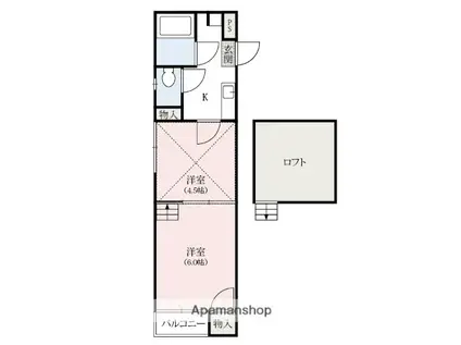 プレヤデス(2K/3階)の間取り写真