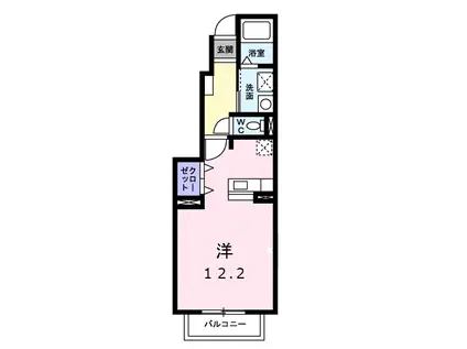 ネオ・チェリッシュⅠ(ワンルーム/1階)の間取り写真