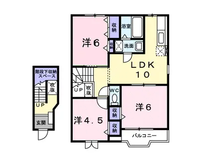 サルドセジュール B(3LDK/2階)の間取り写真