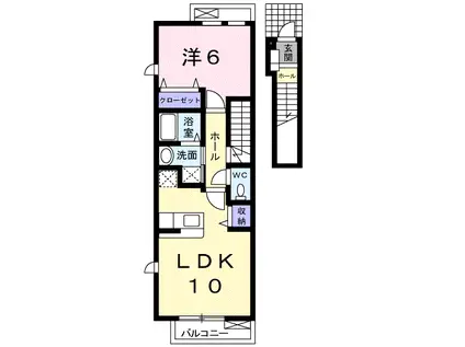 ネオ・チェリッシュⅡ(1LDK/2階)の間取り写真