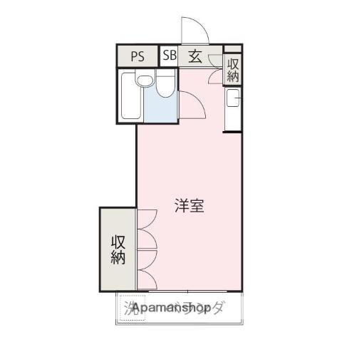 アドニス小八木(ワンルーム/3階)の間取り写真