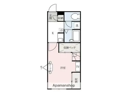 LA・OHANA(1K/1階)の間取り写真