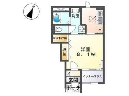 さくらガーデン(1K/1階)の間取り写真