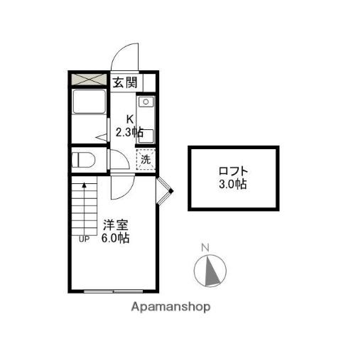 パル新前橋(1K/1階)の間取り写真
