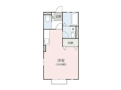 フォンテーヌ(1K/1階)の間取り写真