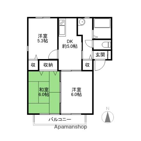 チアーズABC(3DK/2階)の間取り写真