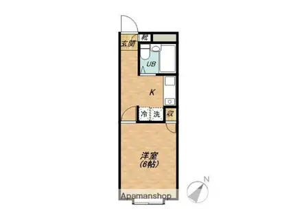 ベルピアドリーム時沢(1K/1階)の間取り写真