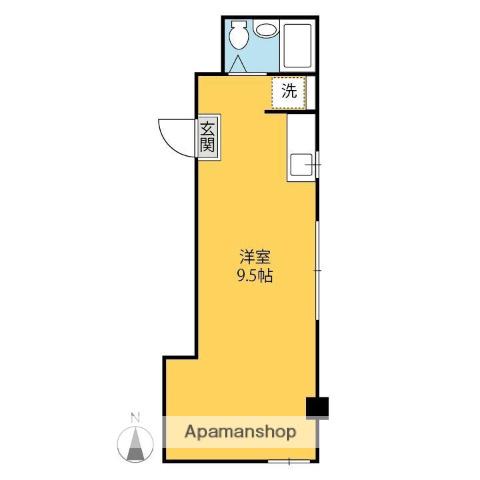 剣ビル(ワンルーム/2階)の間取り写真