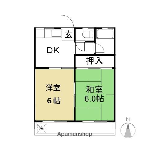 伊井マンション(2K/2階)の間取り写真