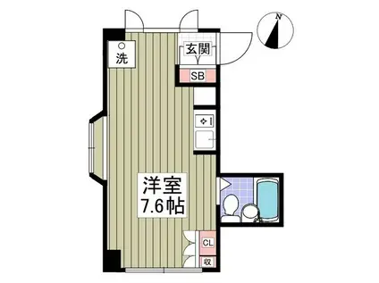 本町ヒルズ(ワンルーム/4階)の間取り写真